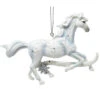 Kurt Adler Silver And White Horse Ornament -Finest Christmas Decoration 010542C Silver And White Horse Ornament 82036.1654268209