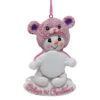 Kurt Adler Personalized Baby's 1st Christmas Pink Snowbear Ornament -Finest Christmas Decoration 010554B Personalized Babys 1st Christmas Pink Snowbear Ornament 65914.1668019108