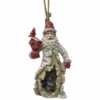 Kurt Adler Birch Berry Santa With Raccoon Ornament -Finest Christmas Decoration 010627A BIRCH SANTA WITH RACCOON ORNAMENT 72744.1646252124