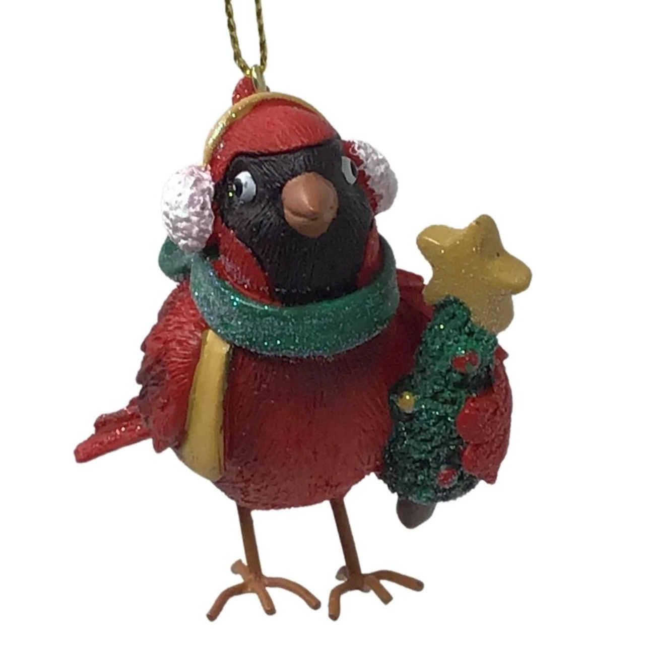 Kurt Adler Cardinal With Tree Ornament 4 Kurt Adler Cardinal With Tree Ornament - Image 2