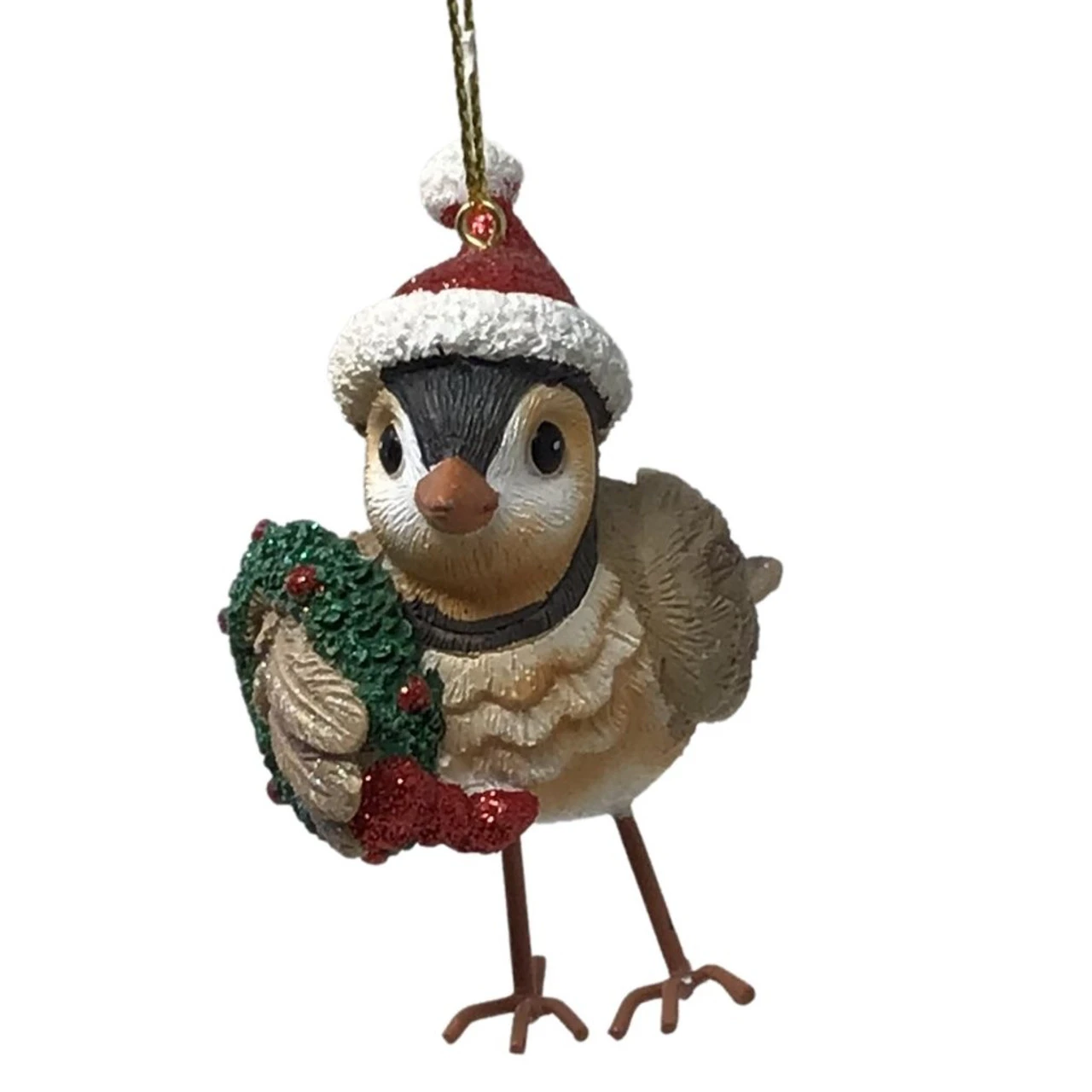 Kurt Adler Wren With Wreath Ornament 4 Kurt Adler Wren With Wreath Ornament - Image 2