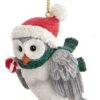 Kurt Adler Owl With Green Scarf Ornament