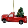 Red Ford F350 Pickup Truck Ornament -Finest Christmas Decoration 010761C Red Ford F350 Pickup Truck Ornament side 17165.1667226213