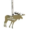 Brass New Hampshire Moose Ornament -Finest Christmas Decoration 010808 Brass New Hampshire Moose Ornament 78619.1665076595