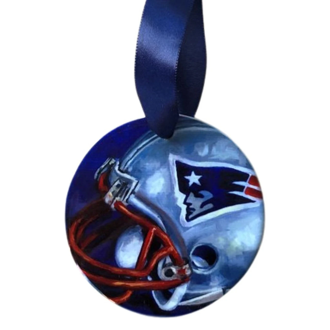 New England Patriots Disc Ornament 3 New England Patriots Disc Ornament