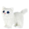 Kurt Adler Plush White Cat Ornament -Finest Christmas Decoration 014762B 04047.1653764458