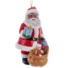 Kurt Adler Black Santa With Gifts Ornament -Finest Christmas Decoration 017606C Kurt Adler Black Santa With Gifts Ornament 31346.1652211424