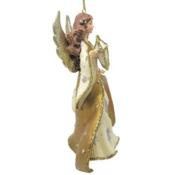 Finest Christmas Decoration -Finest Christmas Decoration 019237A Brunette Angel Ornament Right 34770.1647883657