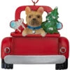 Kurt Adler Personalized French Bulldog In Back Of Truck Ornament -Finest Christmas Decoration 019412 Personalized French Bulldog In Back Of Truck Ornament 39340.1650385057