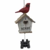 White Bird House With Cardinal Ornament 1 White Bird House With Cardinal Ornament -Finest Christmas Decoration 019766C White bird house with cardinal ornament 59889.1646245572