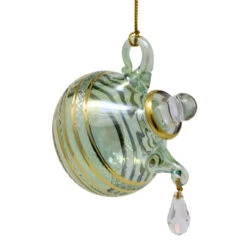 Small Green Pouring Tea Pot Ornament