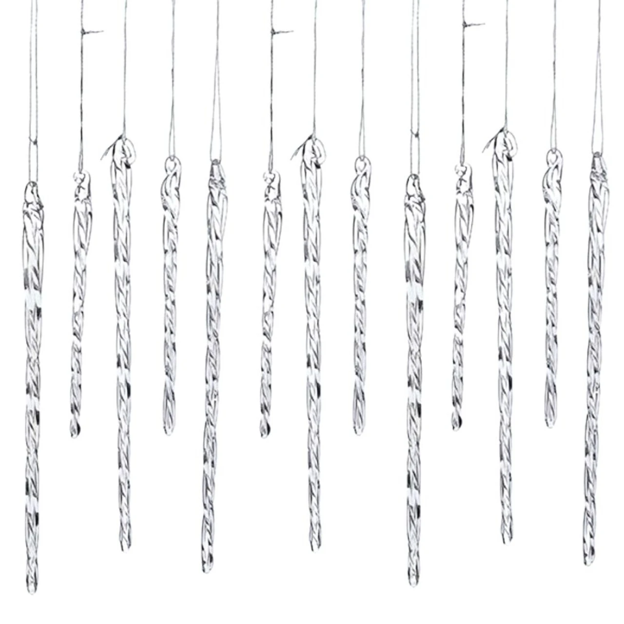 Kurt Adler Clear Glass Icicle Set Of 24 3 Kurt Adler Clear Glass Icicle Set Of 24