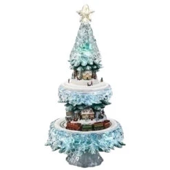 Tiered Musical Christmas Tree Village With Train