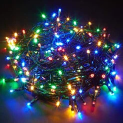Lumineo 500 LED Warm White/Multi-Color Changing Compact Lights Green Wire -Finest Christmas Decoration 070918 bunch 05407.1604880394
