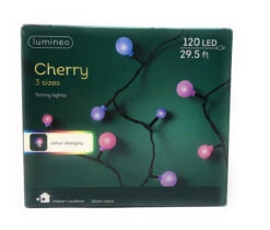 Lumineo 120 LED Color Changing Cherry Lights Black Wire