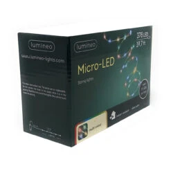 Lumineo 378 Micro LED Multi-Colored LED Lights Silver Wire -Finest Christmas Decoration 072831 Angle done 05871.1605049318