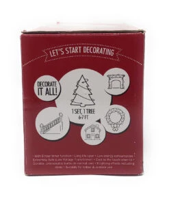 Lumineo 750 LED Red Compact Lights On Green Wire -Finest Christmas Decoration 077809 side 89667.1604005769