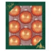 Set Of 8 Orange Crush Glass Ornaments -Finest Christmas Decoration 100099 Orange Crush Glass Balls Set of 8 29435.1670012096