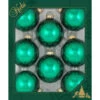 Set Of 8 Emerald Green Glass Ornaments -Finest Christmas Decoration 100109 Set of 8 Emerald Green Glass Ornaments 05148.1666713094