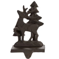 Moose Christmas Stocking Holder Made From Metal