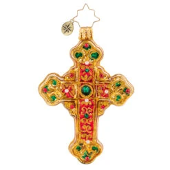 Christopher Radko - A Cherished Cross Gem Ornament