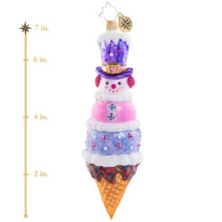 Christopher Radko - A Cold And Frosty Treat Ornament -Finest Christmas Decoration 1020728.FRT 15027.1636722296