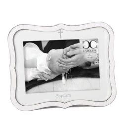 White Baptism Picture Frame