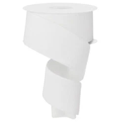 Deluxe Rich Deep White Velvet Ribbon 10 Yards X 2.5 Inch Wide