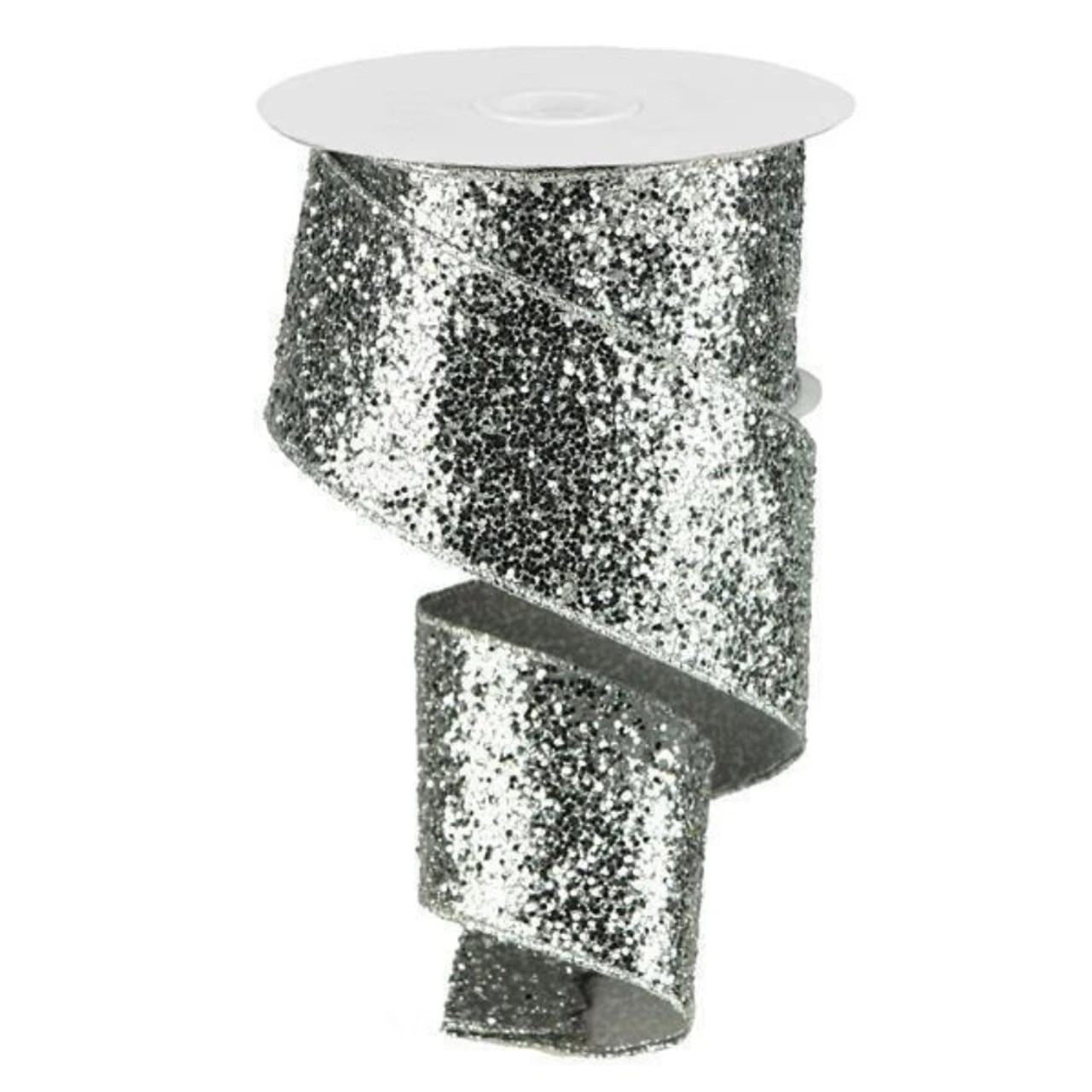 Silver Glitter Ribbon 10 Yards Long 2.5 Inch Wide 3 Silver Glitter Ribbon 10 Yards Long 2.5 Inch Wide