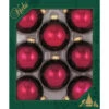 Set Of 8 Burgundy Red Glass Ornaments -Finest Christmas Decoration 109614 Set of 8 Burgundy Red Glass Ornament 85151.1666712910