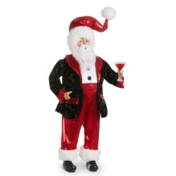 24" Santa Drinking A Martini Figurine