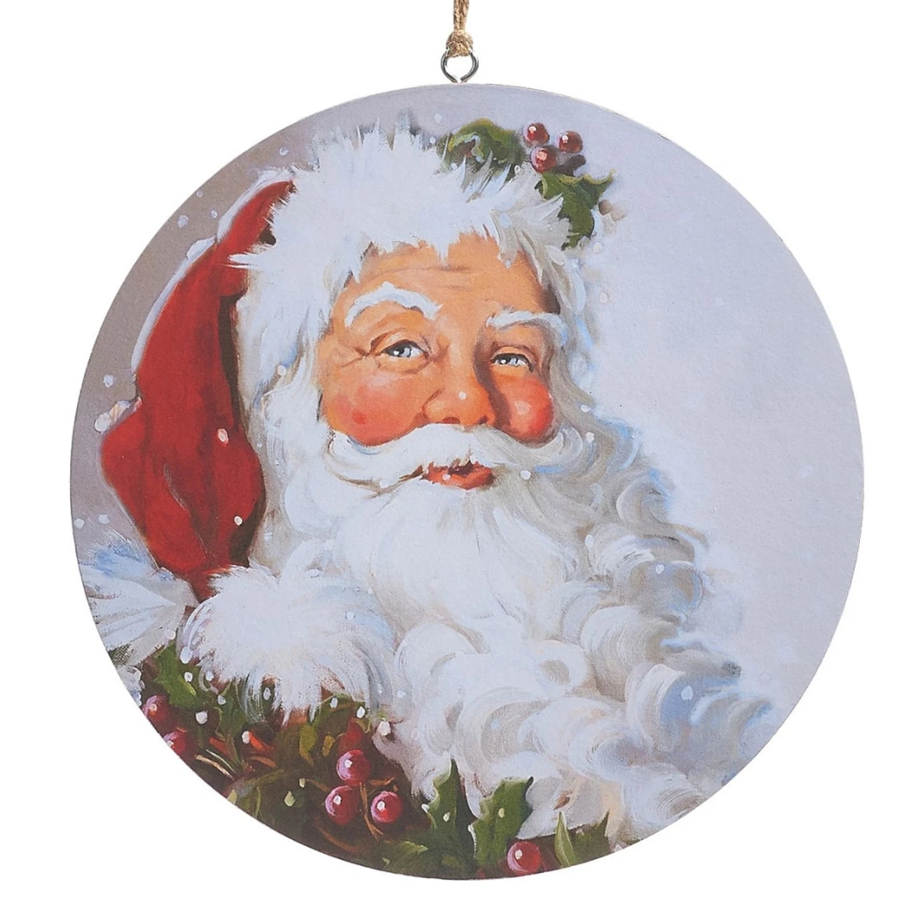 Santa Disc Ornament 10 Inch 3 Santa Disc Ornament 10 Inch