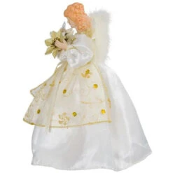 Kurt Adler - Ivory And Gold Angel Tree Topper -Finest Christmas Decoration 112111 Kurt Adler Ivory and Gold Angel Tree Topper left 79936.1652122000