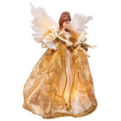 Kurt Adler Gold Angel Tree Topper -Finest Christmas Decoration 112225 Kurt Adler Gold Angel Treetop right angle 90221.1652115073