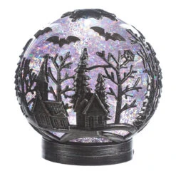 Halloween Spooky Village Light-Up Water Globe