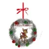 Vintage Reindeer In Silver Wreath "Happy Holidays" Christmas Ornament -Finest Christmas Decoration 1144 Untitled design 98404.1679517050