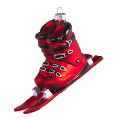 Red Ski Boots Ornament
