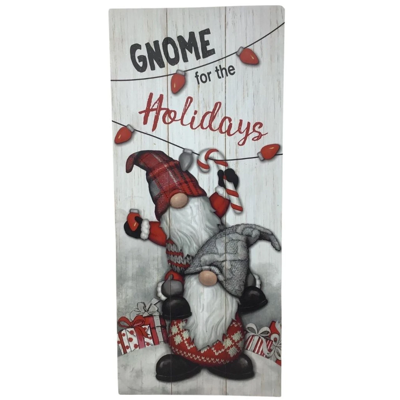 Gnome For The Holidays Wood Plaque 3 Gnome For The Holidays Wood Plaque