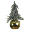Mini Glittered Tree On Gold Bauble -Finest Christmas Decoration 120785 Mini Glittered Tree On Gold Bauble 37447.1664562186