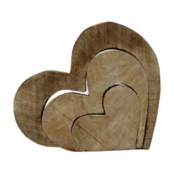 Deco Heart Wood Figurine -Finest Christmas Decoration 121480 Deco Heart Wood Figurine back 60425.1675784604