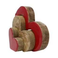 Deco Heart Wood Figurine -Finest Christmas Decoration 121480 Deco Heart Wood Figurine left 66927.1675784550