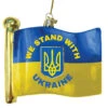 Kurt Adler We Stand With Ukraine Flag Glass Ornament