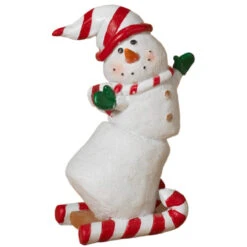 Marshmallow Snowman Wearing Striped Hat