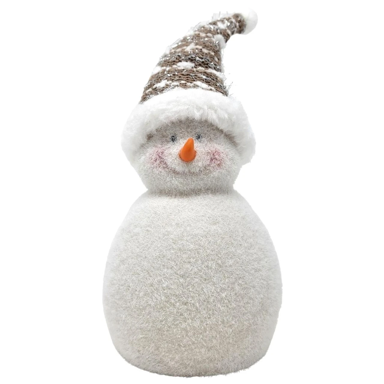 Small LED Flocked Snowman 4 Small LED Flocked Snowman - Image 2