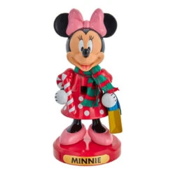 Kurt Adler Disney Minnie Mouse With Candy Cane Nutcracker