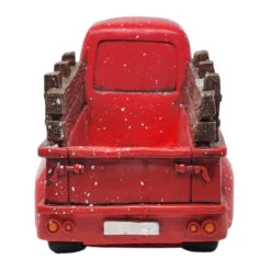Musical Lit Snowy Red Pick Up Truck -Finest Christmas Decoration 125620 Musical Lit Snowy Red Pick Up Truck back 77965.1668617228
