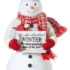 19" Snowman Holding A Winter Sign 2 19" Snowman Holding A Winter Sign -Finest Christmas Decoration 126056A 50456.1620218906
