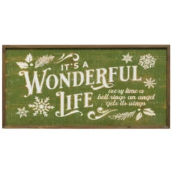 It's A Wonderful Life Hanging Wood Sign