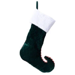 Green Velvet Quilted Stocking