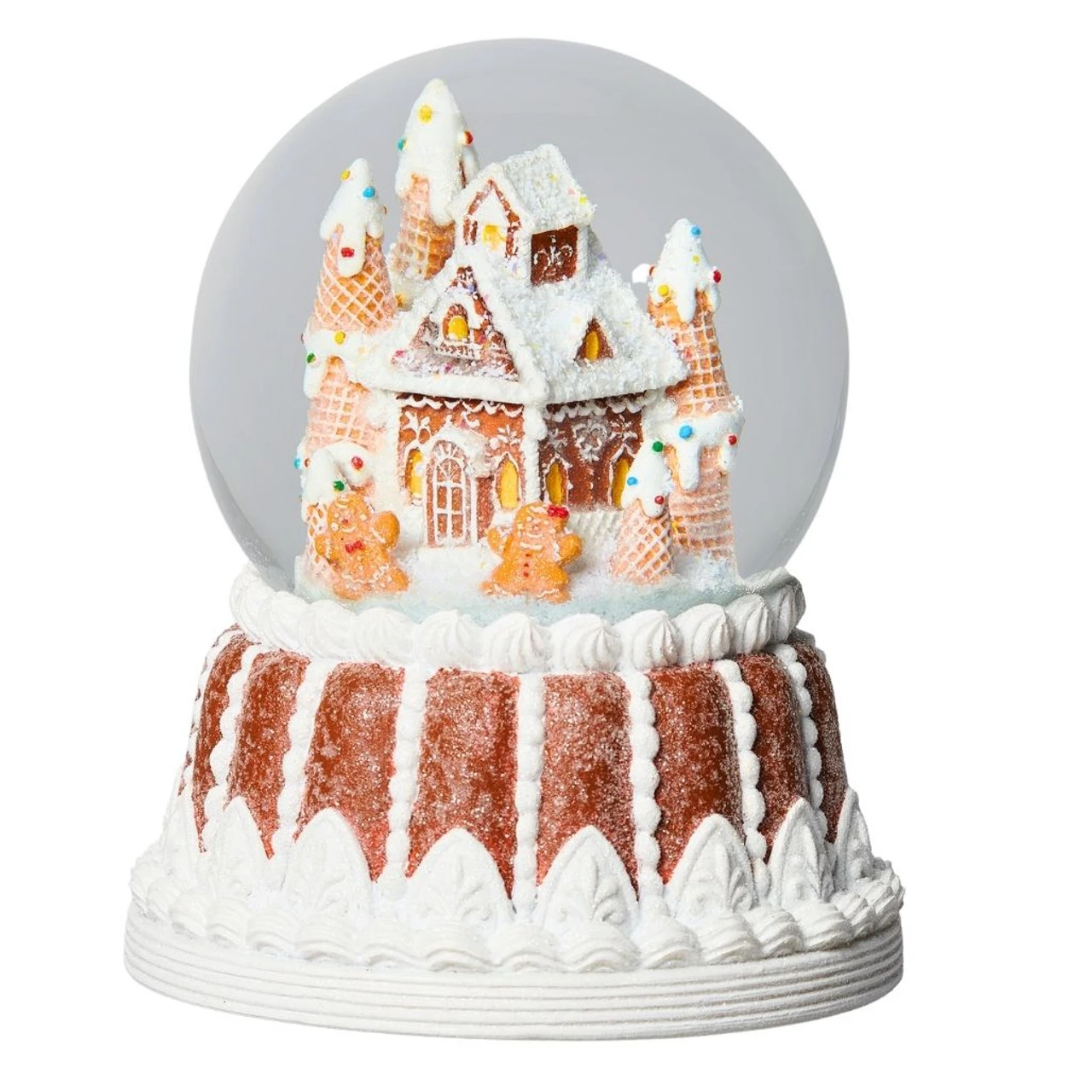 Musical Gingerbread House Shimmer Water Globe 3 Musical Gingerbread House Shimmer Water Globe